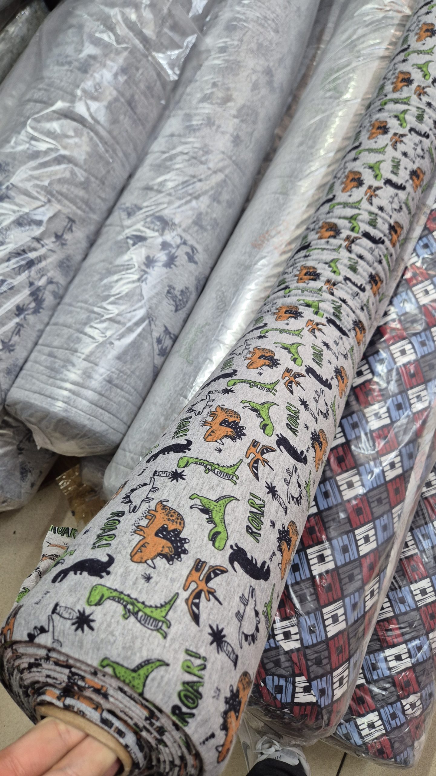 Printed cotton fabric rolls sourced for production